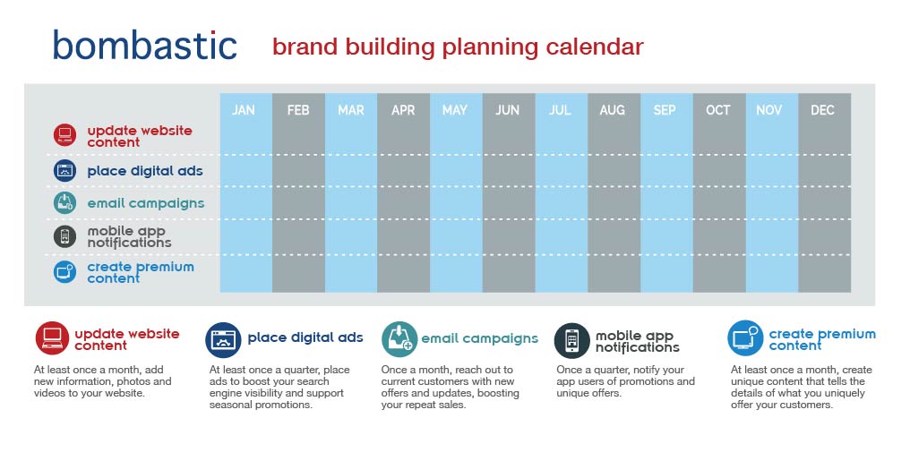 Invigorate your brand with our exclusive planning calendar Bombastic